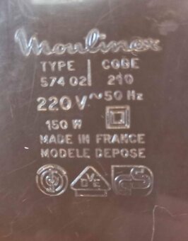 Nabízím, funkční motor k robotu Moulinex TYPE 574 02, mám I - 3