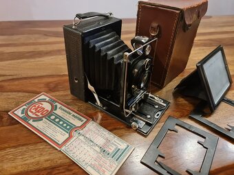 Historický měchový fotoaparát Voigtländer IBSOR D.R.P 1920 - 3
