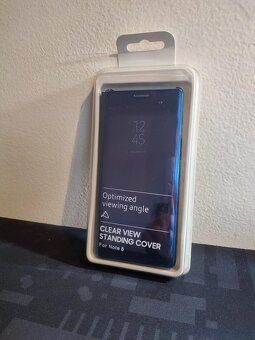 Zrcadlový kryt pro Samsung Galaxy Note 8 - modrý/stříbrný - 3