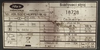 Synergická MIG/MAG svářečka Alfa In ATA500 CHOPPER více kusů - 3