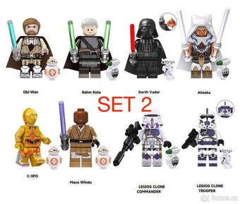 Rôzne figúrky Star Wars 2 (8ks) typ lego - nové - 3