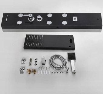 Hydromasážní sprchový set 4v1 s LCD displayem, černý - 3