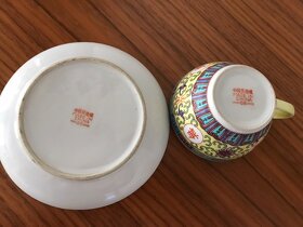 Porcelánový čínský šálek, podšálek - 3