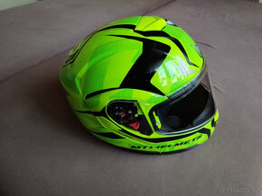 Vyklápěcí Moto přilba helma MT Atom Divergence yellow - 3