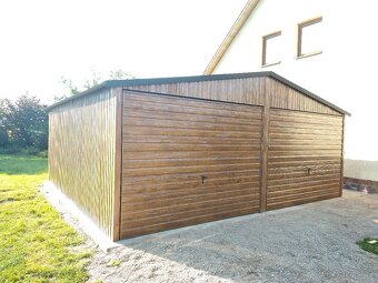 Plechová garáž 6x5m. - 3