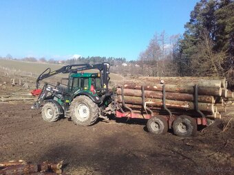 Valtra C100 + hydraulická ruka, kácecí hlavice, vyvážečkou - 3
