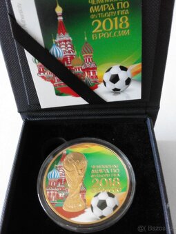 Stříbrná Fifa Rusko Kremlin Ball 2018,zlacená, číslovaná. - 3