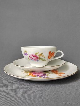 Krásné porcelánové trio Jlmenau Graf von Henneberg - 3