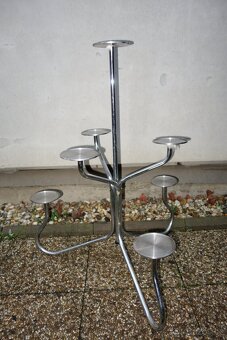 Chromovy kvetinovy stolek, stojan na kvetiny - 3