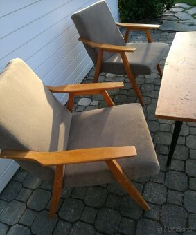 Křesla dřevěná retro. - 3