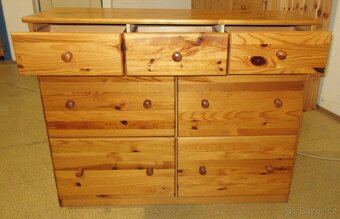 Komoda šuplíková z borovice - celomasiv - Výborný stav - 3
