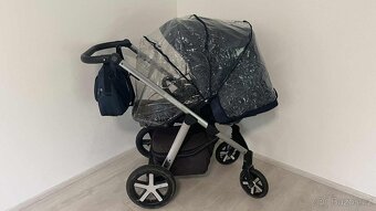 Kombinovaný kočárek tmavě modrý - 3