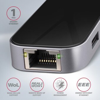 USB HUB | AXAGON HMC-6GL | USB-C 6in1 rozbočovač | Nový - 3