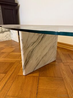 Sklěněný mramorový stůl - 3
