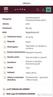 Udírna Smokemeister 200 - 3