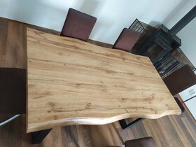 Jídelní stůl dub divoký 6ks jídelní židle - 3