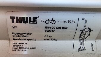 Nosič kol Thule Elite G2 One Bike - 3