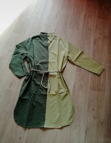Dvoubarevné košilové šaty oversize M/38 a L/40 - 3