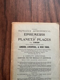 Raphael's Astronomical Ephemeris Planet´s places for 1929 - 3