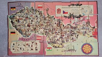 Mapa Československo z kartiček - 3
