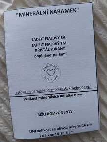 Náramek z minerálů s perlami - 3