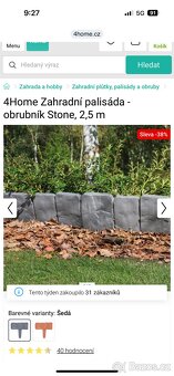 Zahradní palisáda/ obrubník antracit - 3