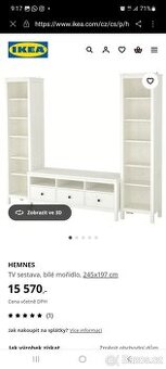 REZERVACE Ikea Hemnes obývací stěna bílá - 3
