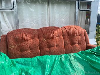 Rozkládací pohovka,křeslo 2x. - 3