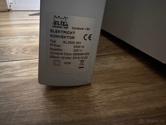 Elektrické topení konvektor Eliz EL2500 INV - 3