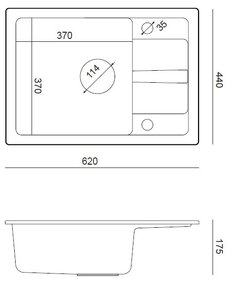 KUCHYŇSKÝ GRANITOVÝ DŘEZ RODO 30 + FLEXI BATERIE - 3