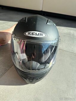 Moto přilba Zeus black Mat TOP stav - 3