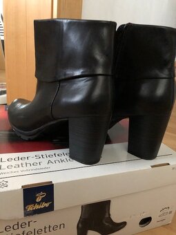 Kožené kotníkové boty vel.40, zn.Tchibo, TOP STAV - 3