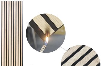 Odhlučňovací akustický protihlukový panel - přírodní jasan - 3