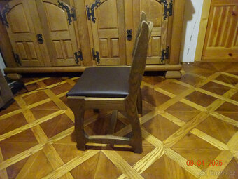 Masivní dubová židle - 3