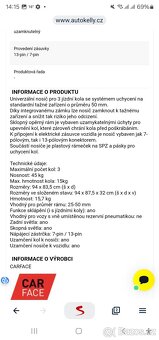 Prodám nosič na kola na tažné zařízení 3.kola - 3