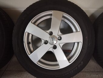 ALU 4x100 r15x6j ET 38, 195/60/15 zánovní letní Nexen - 3