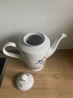 Porcelánová konvice na kávu, čaj: Husy zn.Moritz Zdekauer - 3