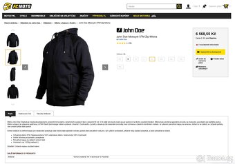 Prodám kevlarovou mikinu John Doe vel. XL - jako nová - 3