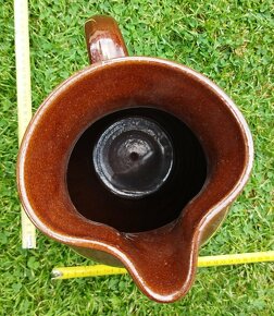 Hrdějovická keramika - velký džbán HNĚDÝ - 3