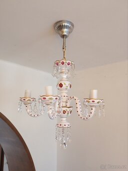 Starožitný křišťálový lustr - 3