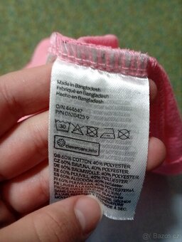 Dívčí růžové tričko - 3