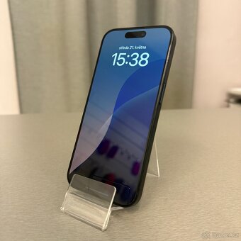 iPhone 15 Pro 128GB blue titan, pěkný stav, rok záruka - 3