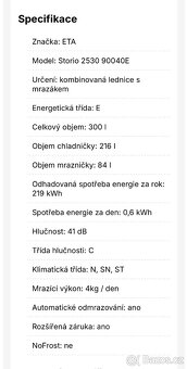 Lednice ETA Storio 253090040E - 3