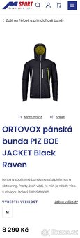 NOVÁ ŠPIČKOVÁ IZOLAČNÍ BUNDA ORTOVOX PIZ BOE PC 8200,- - 3