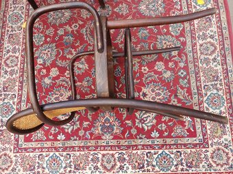 Retro polokřeslo Ton, s výpletem a opěrkami - 3