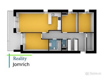 Pronájem bytu 4+kk s terasou a parkováním v Turnově. - 3