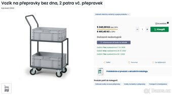  Výprodej kanceláře / provozovny – Vozík + přepravky 3500 - 3