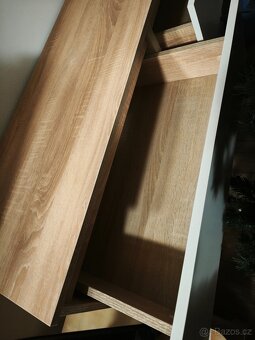 Komoda dub sonoma bílá - 3