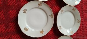 Porcelánové talíře se zlatými kytičkami Bohemia - 3