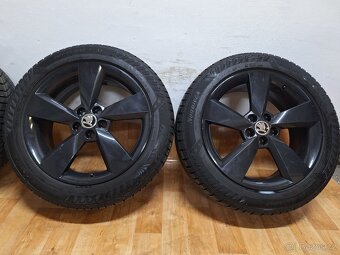 Alu kola R17 5x100 Škoda + zimní pneu 205/55/17 Matador - 3